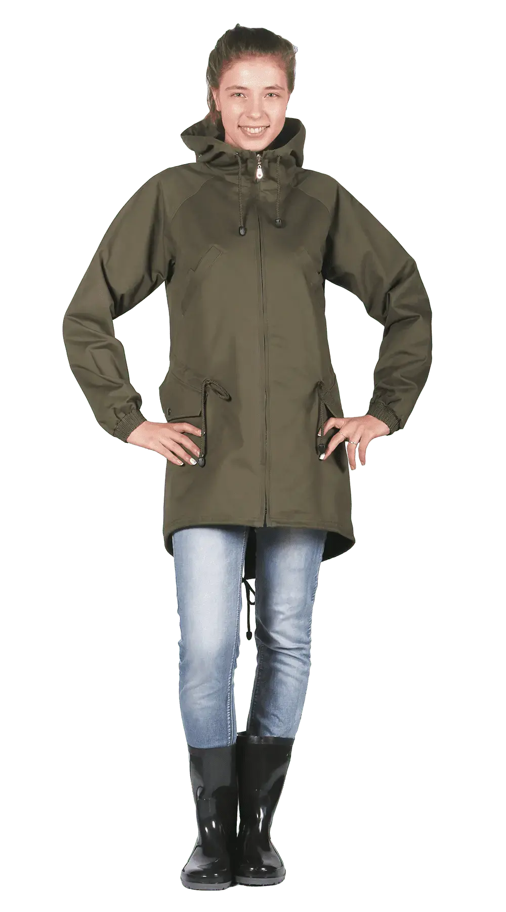 Куртка женская Парка (хаки, 100% хб) 