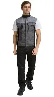Жилет рабочий мужской летний RONTA JT3246 светло-серый, темно-серый, черный Жилет рабочий мужской летний RONTA JT3246 светло-серый, темно-серый, черный
