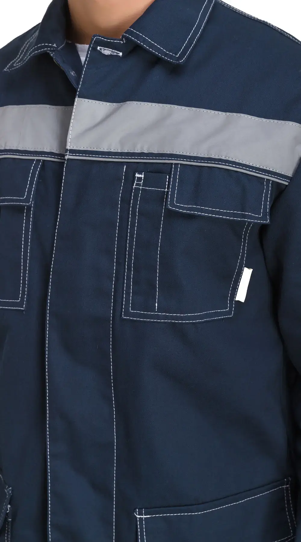 Костюм рабочий мужской летний RONTA KS910 с полукомбинезоном темно-синий