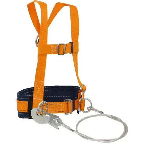 Удерживающая система с наплечными лямками и со стропом из мет.троса в ПВХ оболочке УС 2 БД