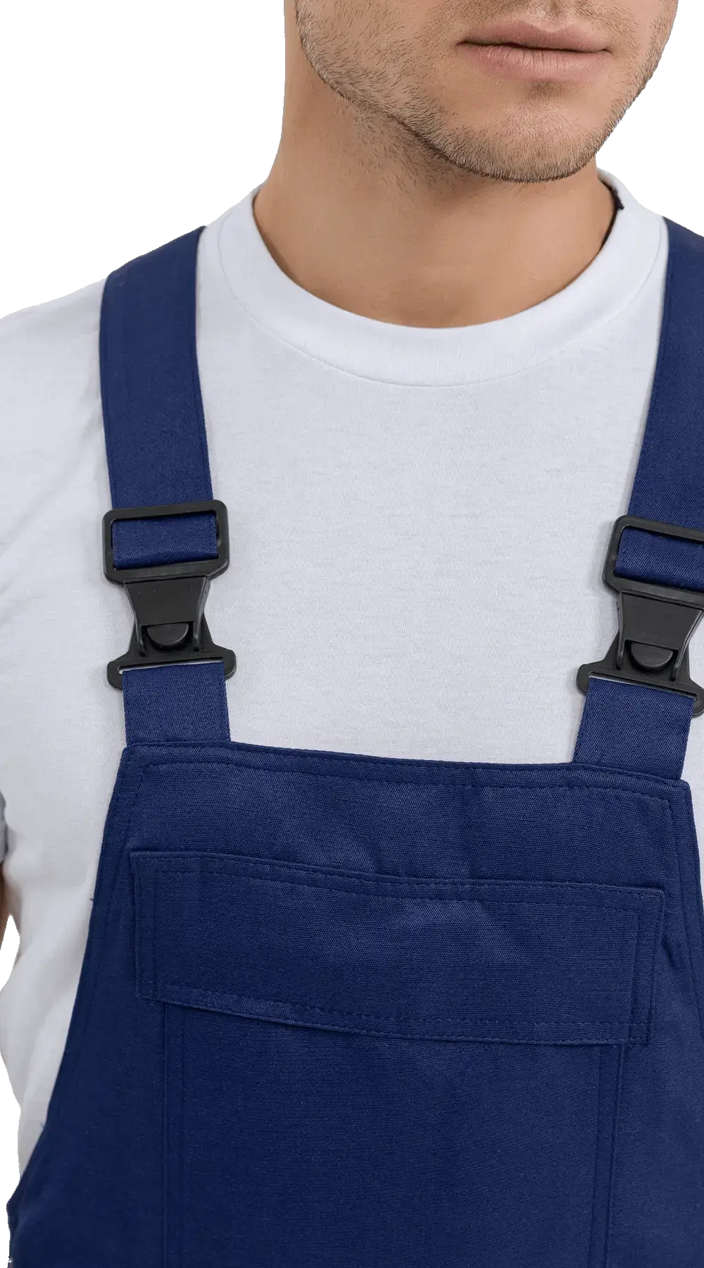 Костюм рабочий мужской летний RONTA KS812 с полукомбинезоном темно-синий, черный