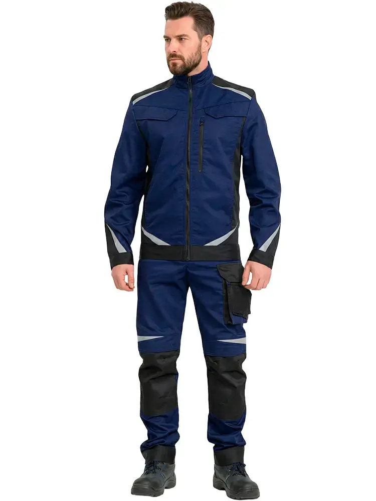 Куртка рабочая мужская летняя RONTA KR209 темно-синий, черный