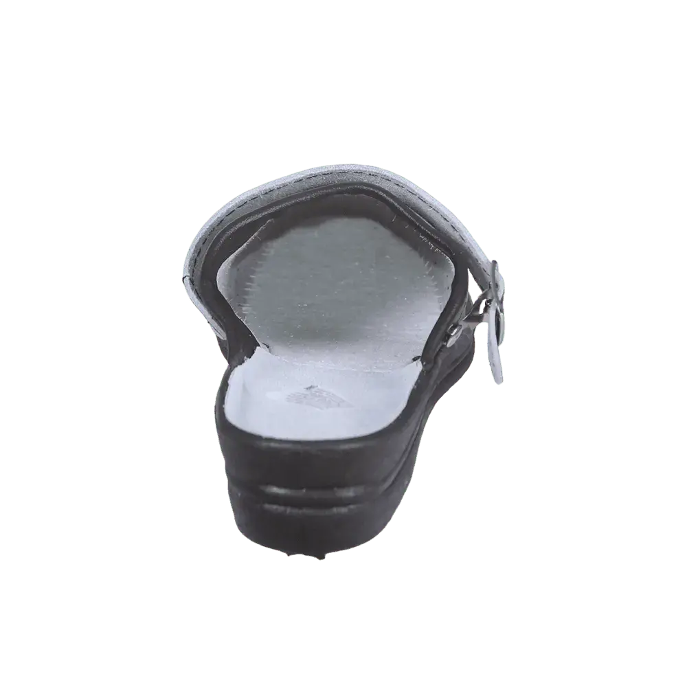 Сабо женские кожаные черные