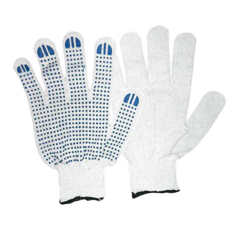 Перчатки трикотажные 5-ти нитка с ПВХ (точка) 10 класс