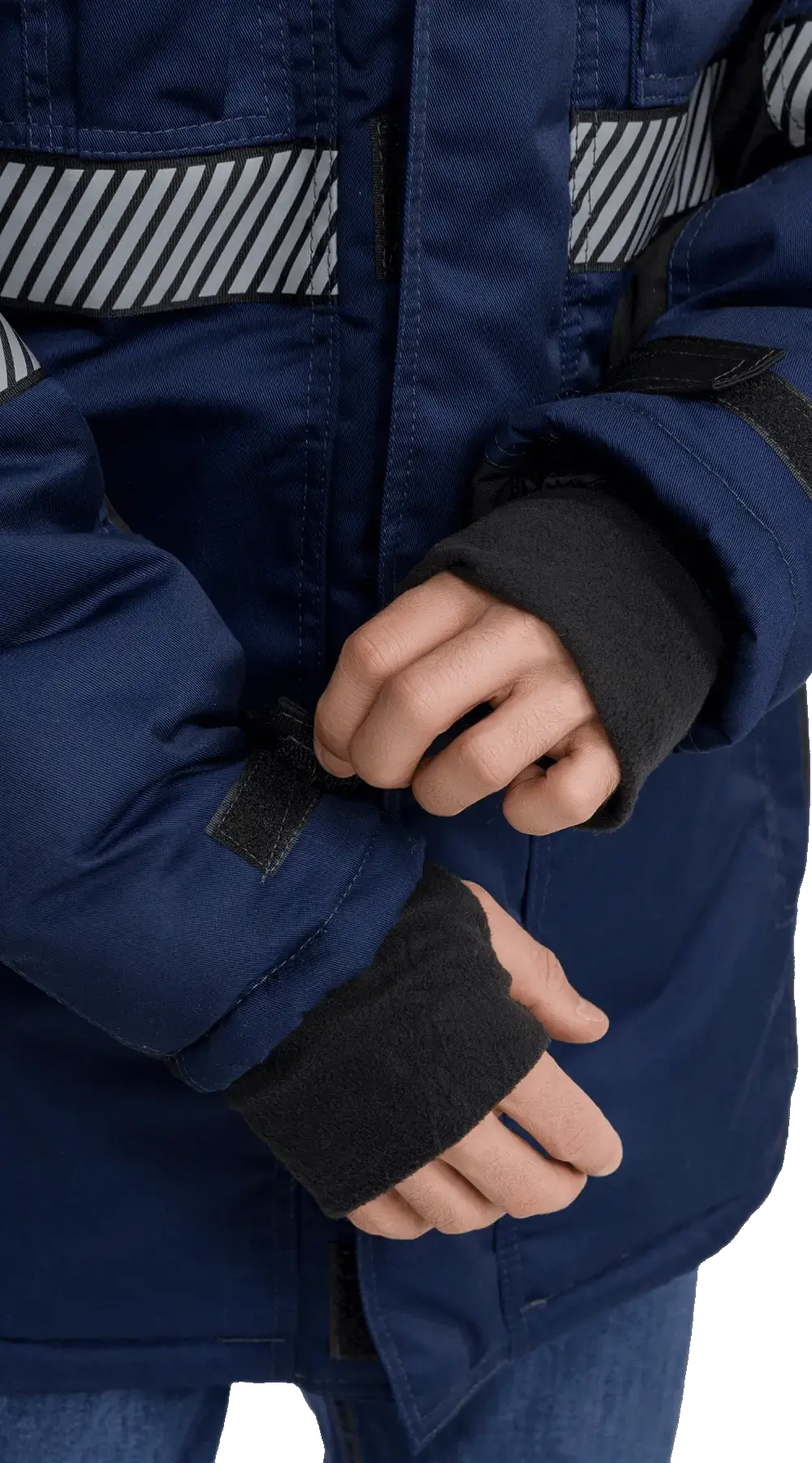 Куртка рабочая мужская зимняя утепленная RONTA KR585 с СОП темно-синяя, черная, серая