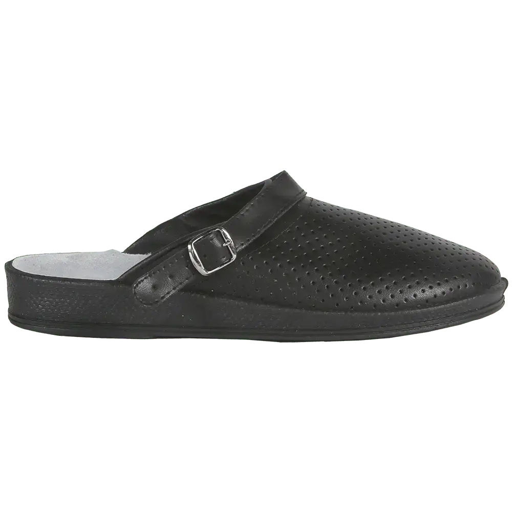 Сабо мужские кожаные черные