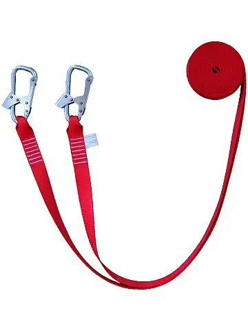 Строп из ленты 15 метров с двумя монтажными карабинами