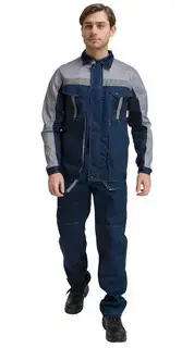 Костюм рабочий мужской летний RONTA KS806 с брюками темно-синий, серый Костюм рабочий мужской летний RONTA KS806 с брюками темно-синий, серый