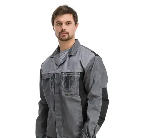 Костюм рабочий мужской летний RONTA KS212 с полукомбинезоном темно-серый, серый, черный