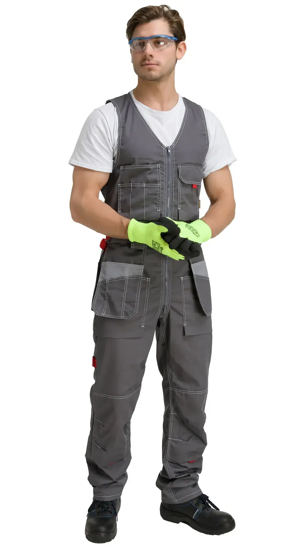 Полукомбинезон рабочий мужской летний RONTA PL3083 серый