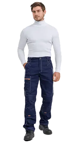 Брюки рабочие мужские летние RONTA BR208 темно-синие