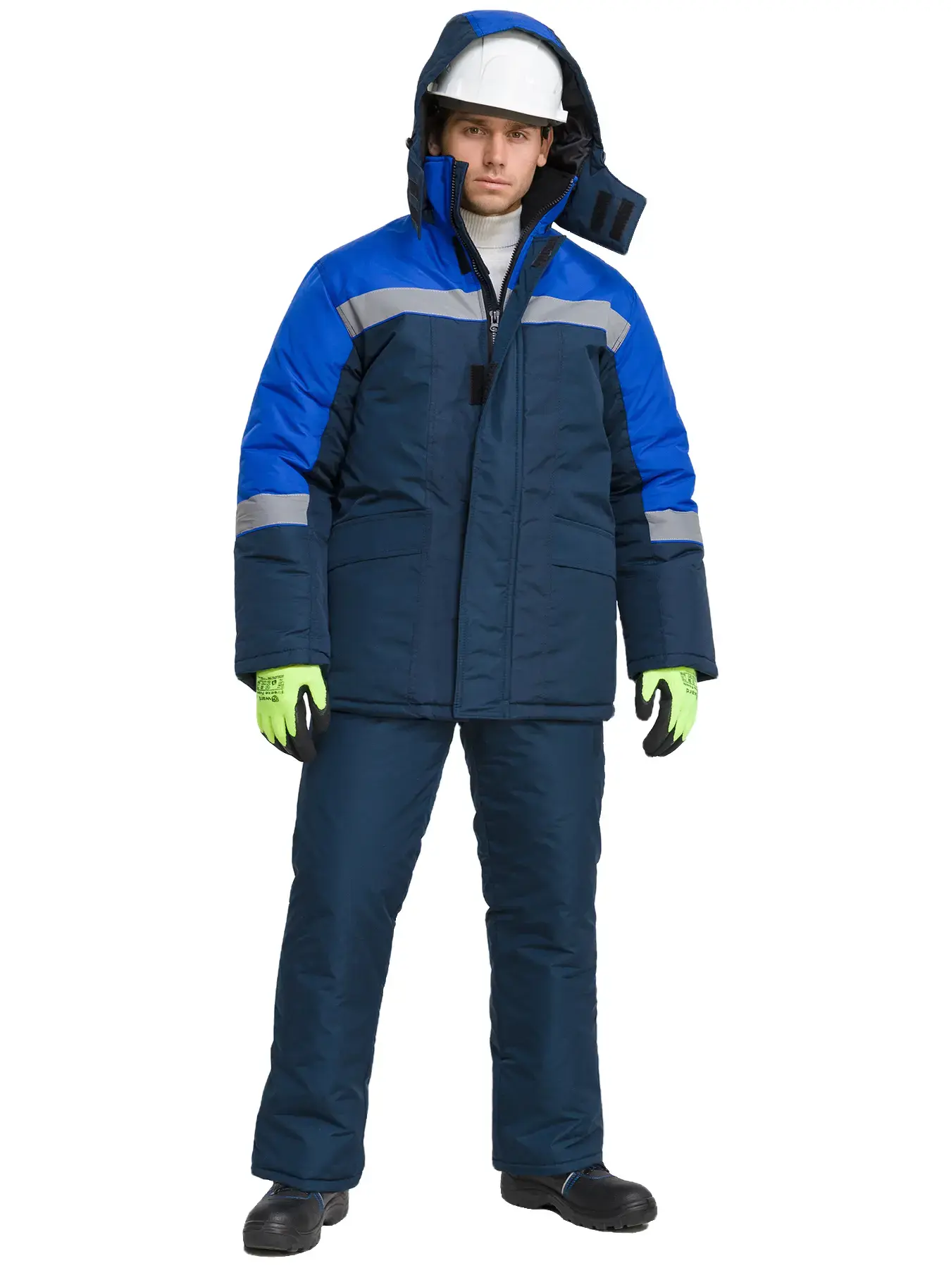 Костюм рабочий мужской утепленный зимний RONTA KS-ALASKA темно-синий, васильковый