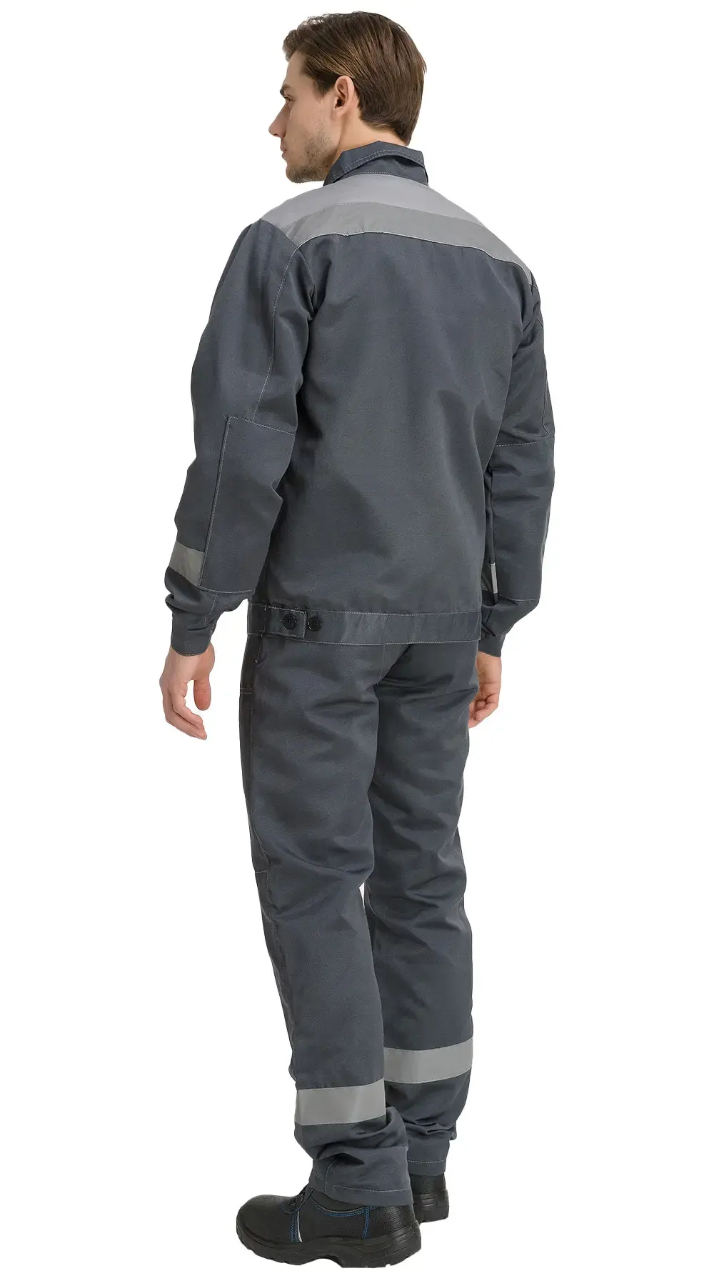 Костюм рабочий мужской летний RONTA KS811 с брюками темно-серый, светло-серый