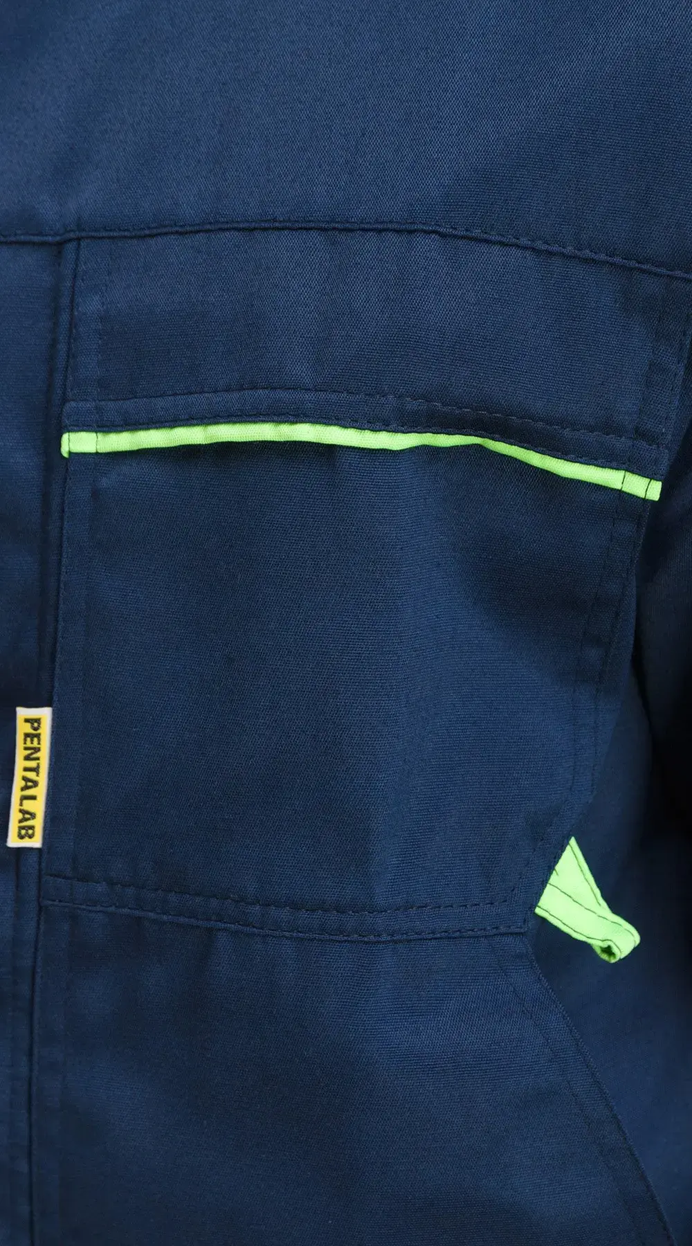 Костюм рабочий мужской летний RONTA KS621 с брюками темно-синий, лаймовый