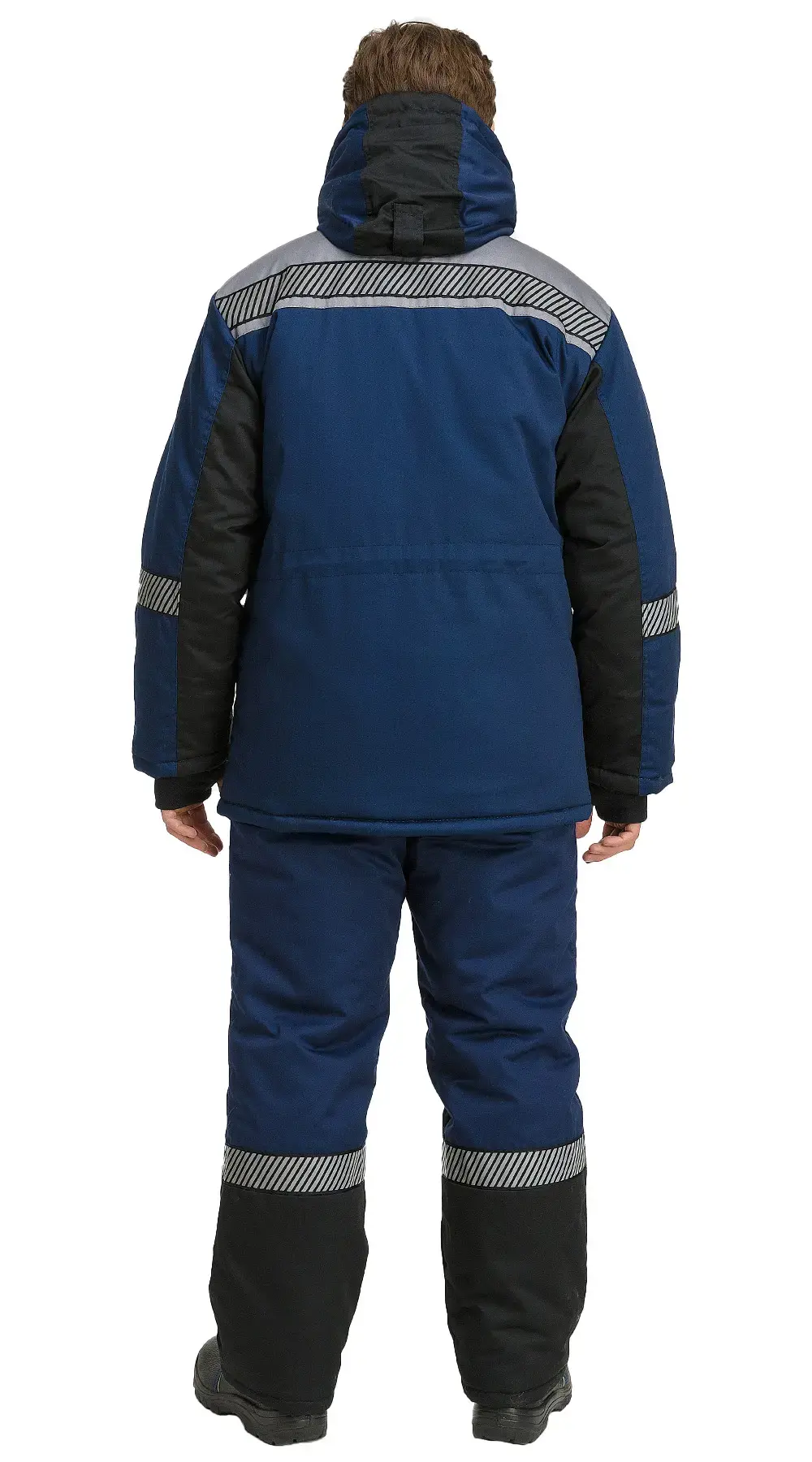 Костюм рабочий мужской утепленный зимний RONTA KS581 с СОП темно-синий, серый, черный