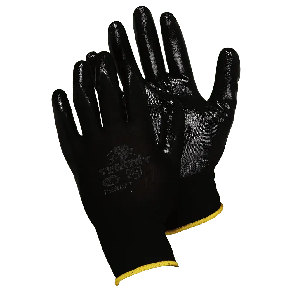 Нейлоновые перчатки с нитриловым покрытием 