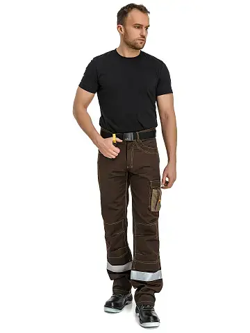 Брюки рабочие мужские летние Техноавиа "Бавария" коричневые/светло-коричневые Брюки рабочие мужские летние Техноавиа "Бавария" коричневые/светло-коричневые