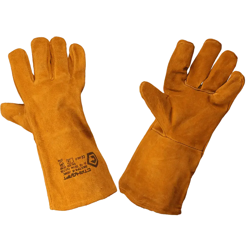 Краги спилковые пятипалые "Экстра-5 Люкс"