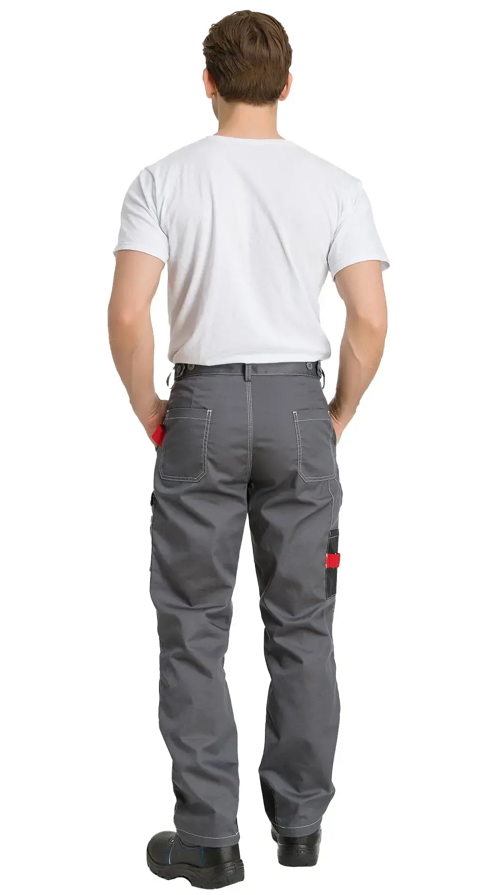 Брюки рабочие мужские летние RONTA BR206 темно-серые, черные, красные
