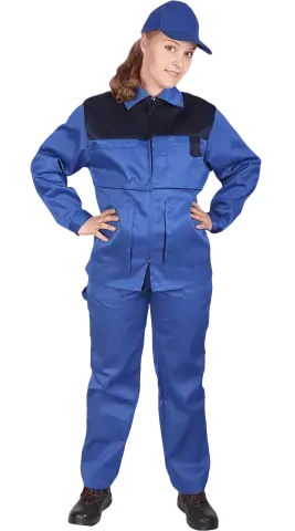 Костюм рабочий женский летний RONTA KS625 васильковый, темно-синий