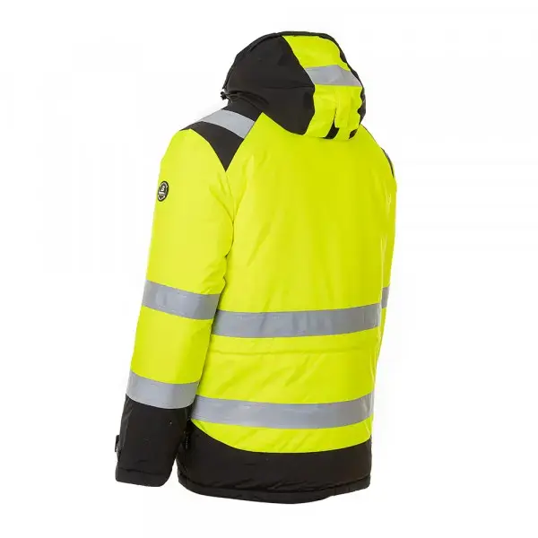 Зимняя сигнальная куртка-парка BRODEKS KW217, желтый/черный 