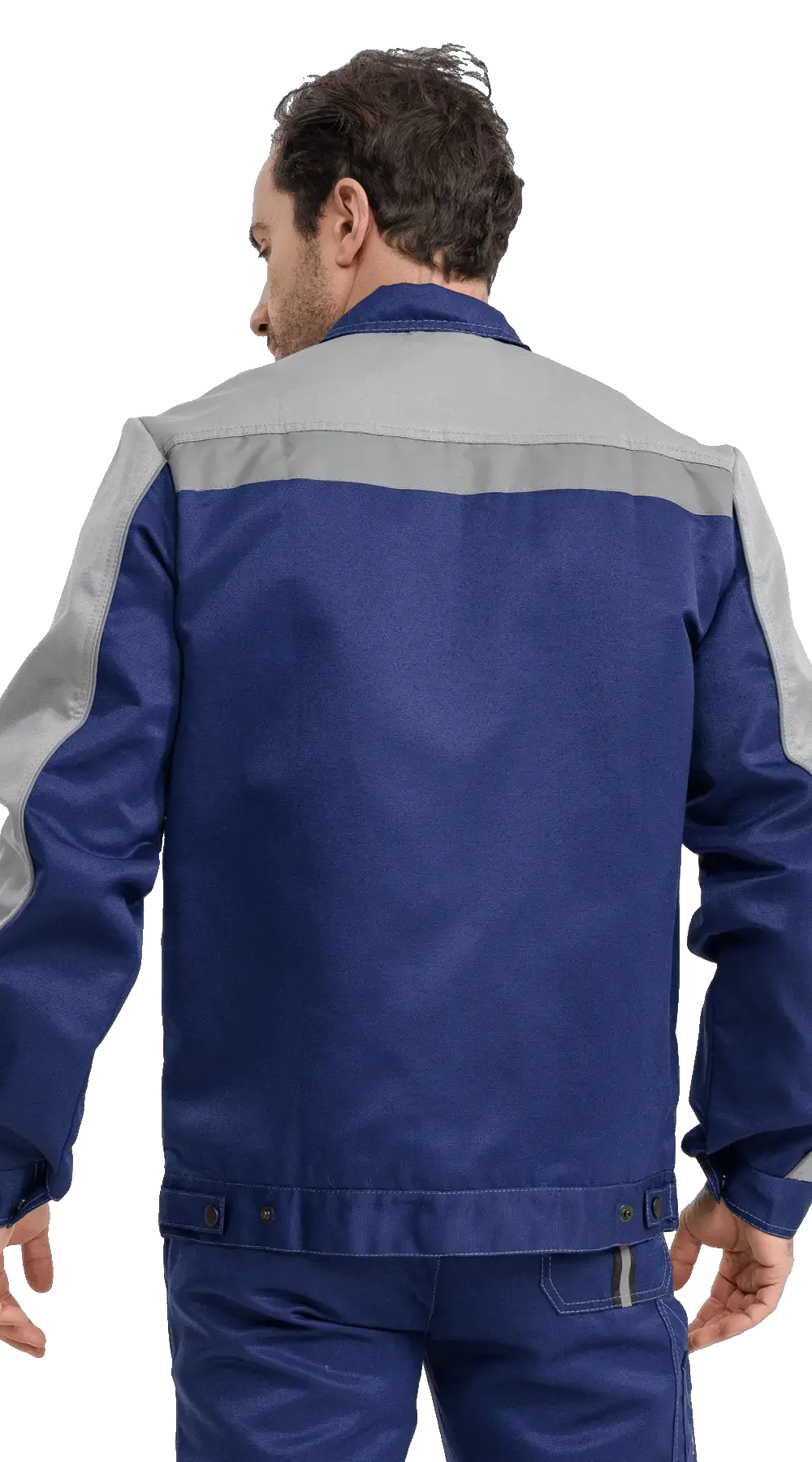 Костюм рабочий мужской летний RONTA KS818 с полукомбинезоном темно-синий, серый