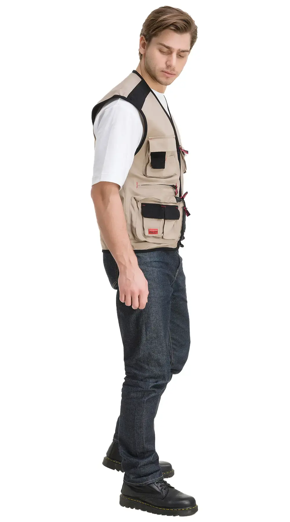 Жилет мужской летний "СПЕЦ-Авангард" бежевый, черный