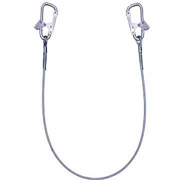 Строп из металлического троса в ПВХ оболочке 1,5 м с двумя монтажными карабинами