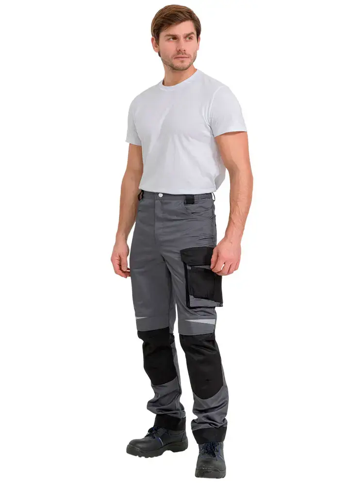 Брюки рабочие мужские летние RONTA BR209 темно-серые, черные