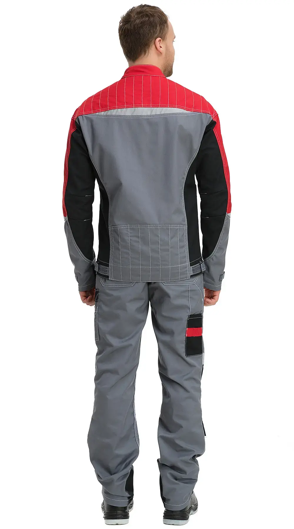 Куртка рабочая мужская летняя Техноавия "Мегаполис" серая, черная, красная