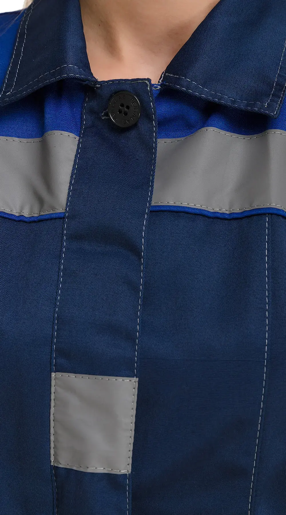 Костюм рабочий женский летний RONTA KS815 с брюками темно-синий, васильковый