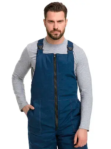 Полукомбинезон рабочий мужской зимний утепленный RONTA PL241 темно-синий