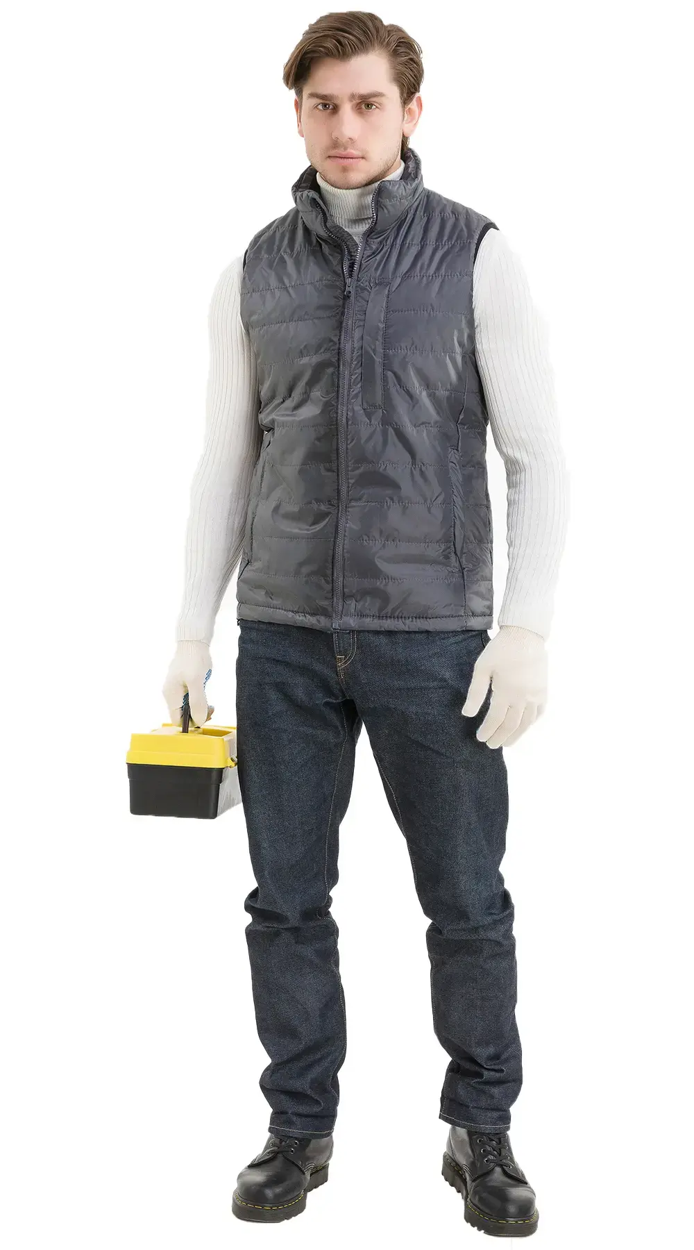 Жилет рабочий мужской утепленный зимний RONTA JT1001 серый