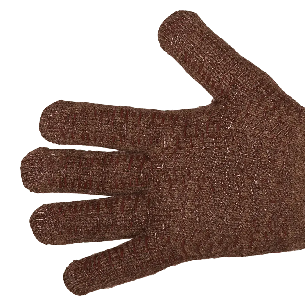 Перчатки полушерстяные двойной вязки "Лама" с ПВХ