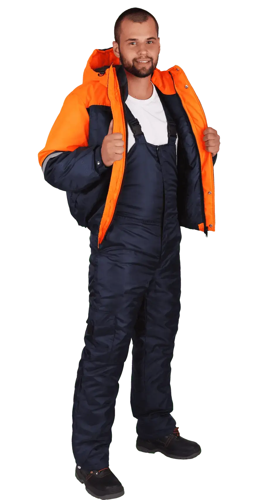 Костюм рабочий мужской зимний утепленный RONTA KS634 темно-синий, оранжевый Костюм рабочий мужской зимний утепленный RONTA KS634 темно-синий, оранжевый
