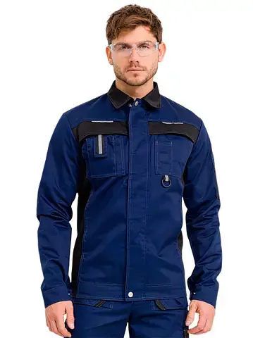 Куртка рабочая мужская летняя RONTA KR203 темно-синий, черный