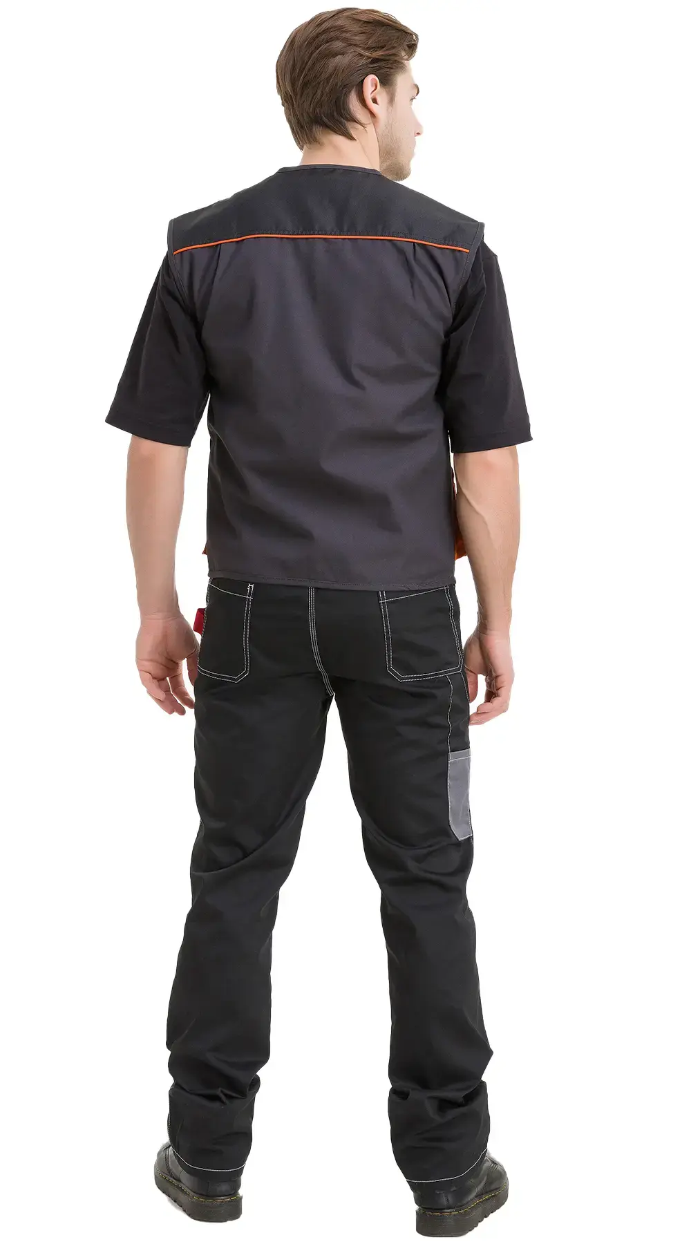 Жилет мужской летний CERVA "Эмертон" темно-серый, оранжевый