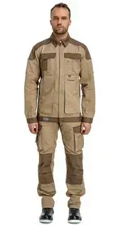 Куртка рабочая мужская летняя Техноавия "Крит" бежевый, коричневый Куртка рабочая мужская летняя Техноавия "Крит" бежевый, коричневый