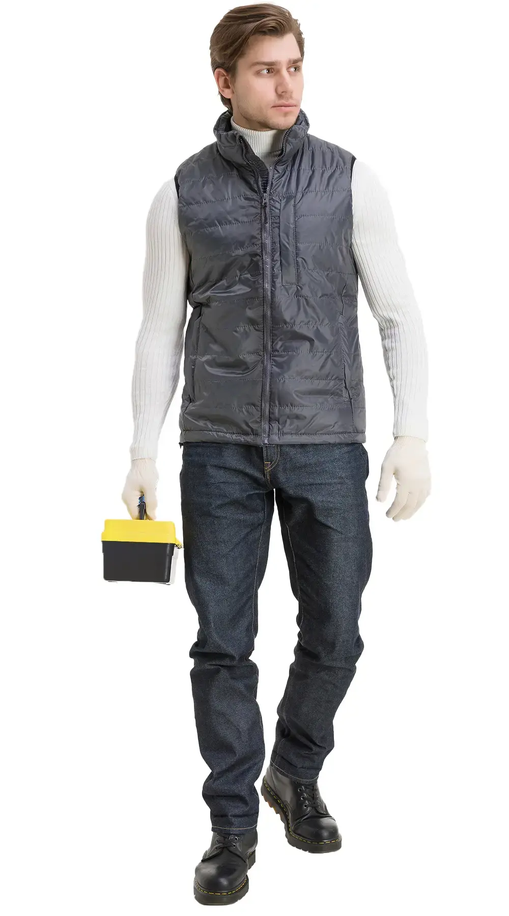 Жилет рабочий мужской утепленный зимний RONTA JT1001 серый