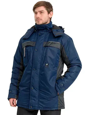 Куртка рабочая мужская зимняя утепленная RONTA KR930 MEMBRANE темно-синяя, черная