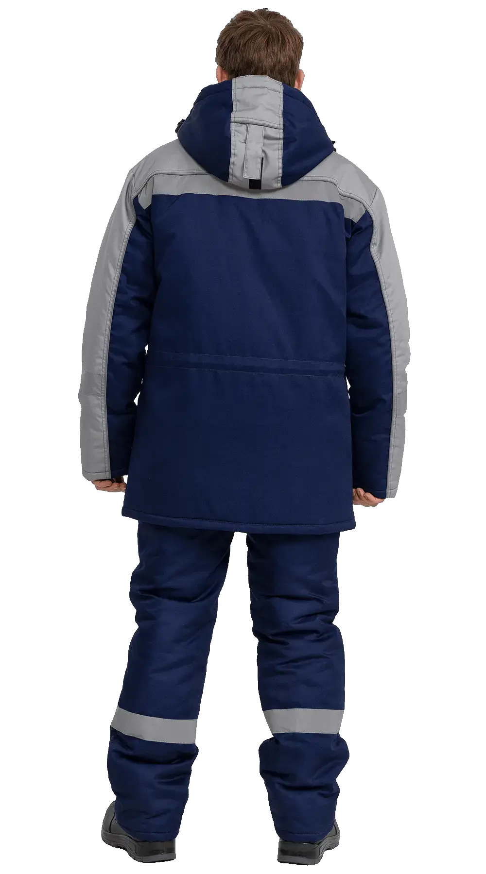 Костюм рабочий мужской утепленный зимний RONTA KS580 с полукомбинезом утепленный т.синий, св.серый