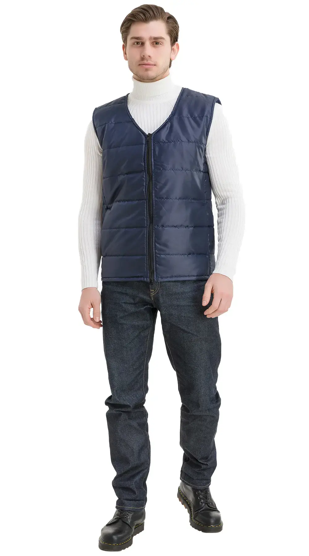 Жилет рабочий мужской утепленный зимний RONTA JT1004 темно-синий