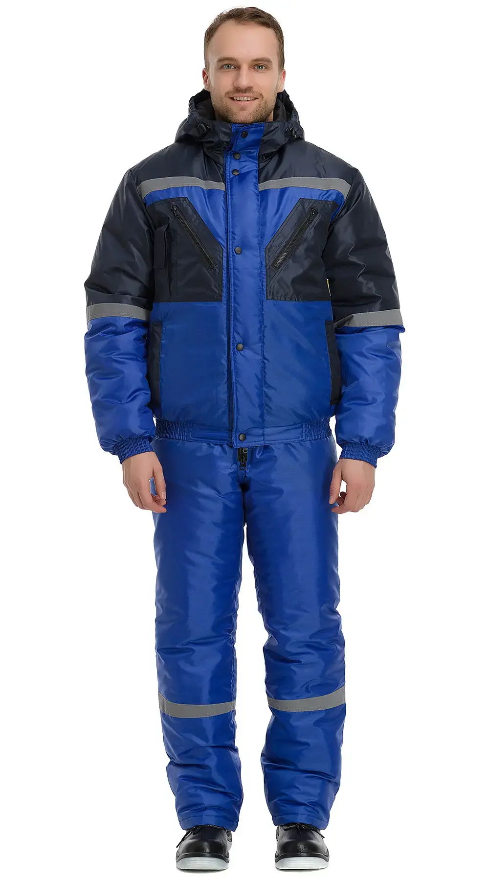 Костюм рабочий мужской утепленный зимний RONTA KS634 васильковый, темно-синий