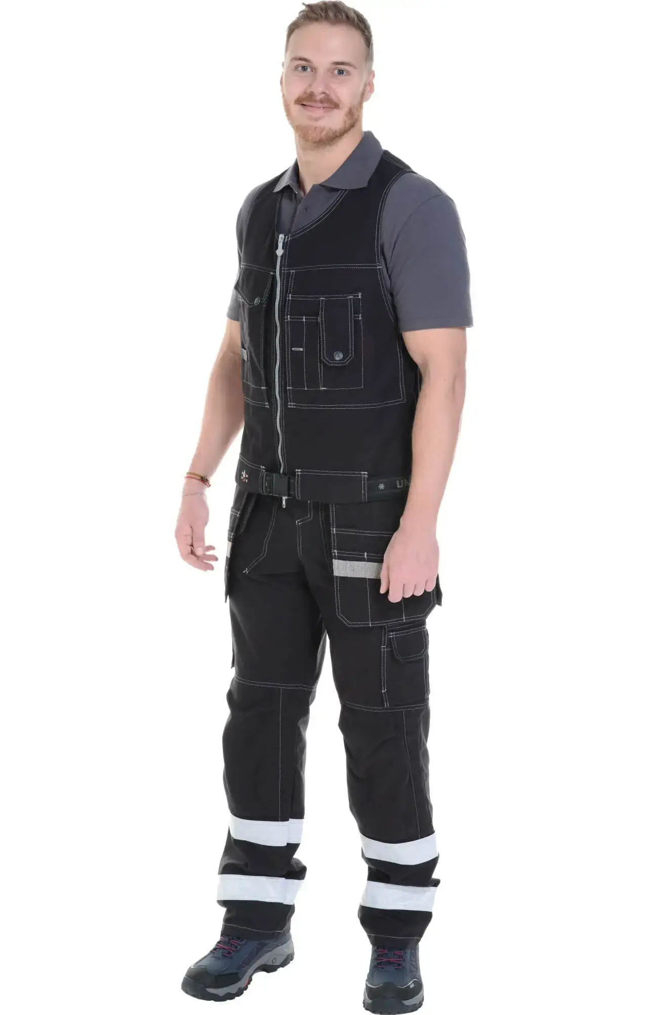 Жилет монтажника рабочий мужской летний RONTA JT905 черный