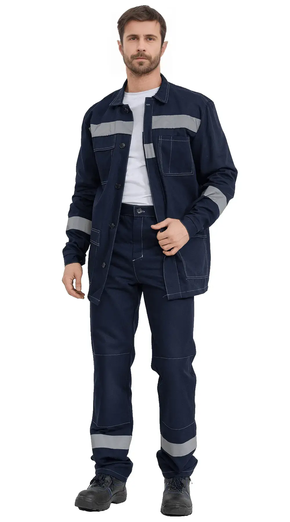 Костюм рабочий мужской летний RONTA KS821 с брюками темно-синий