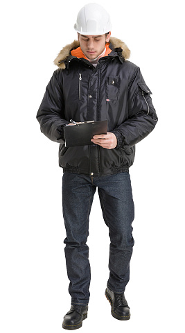 Куртка рабочая мужская зимняя утепленная Эталон "Аляска" черная