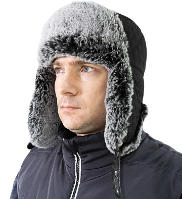 Шапка-ушанка BRODEKS KM 109, черная