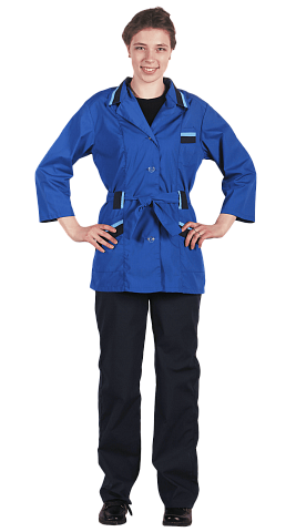 Костюм рабочий женский летний RONTA KS510 васильковый, темно-синий, голубой