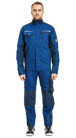 Костюм рабочий мужской летний RONTA KS2020 с брюками светло-синий, темно-синий