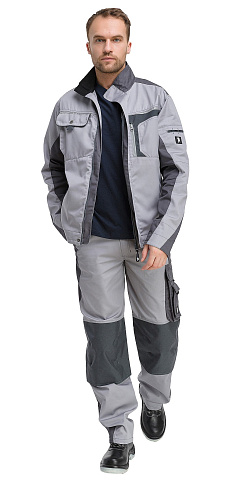 Куртка рабочая мужская летняя RONTA KR2020 светло-серый, темно-серый